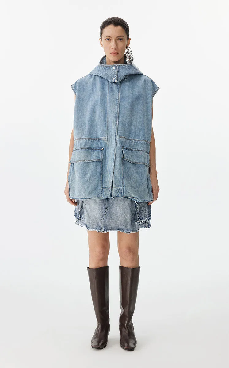 Skirt / JNBY A-Line Denim Mini Skirt