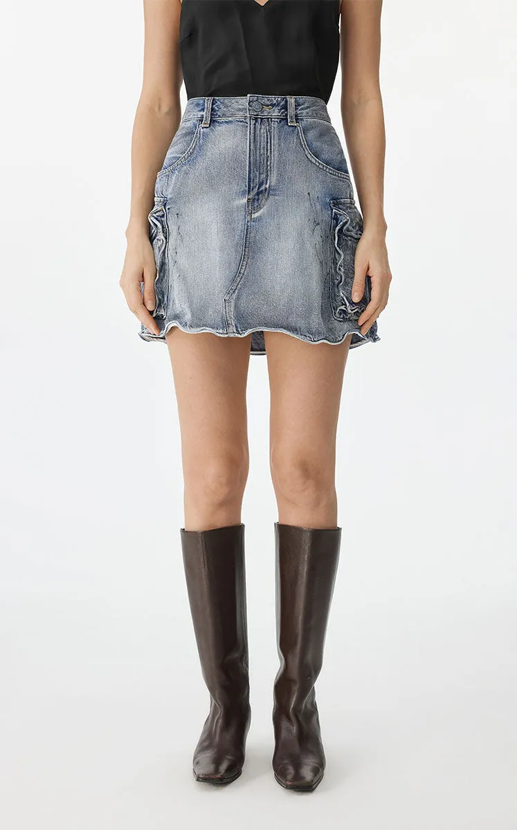 Skirt / JNBY A-Line Denim Mini Skirt