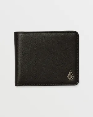 Slim Stone Large Wallet - BLACK
