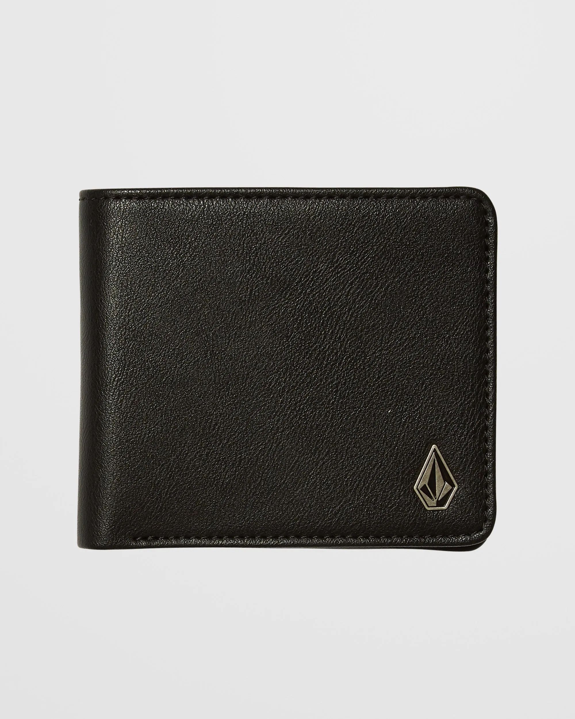 Slim Stone Small Wallet - Black