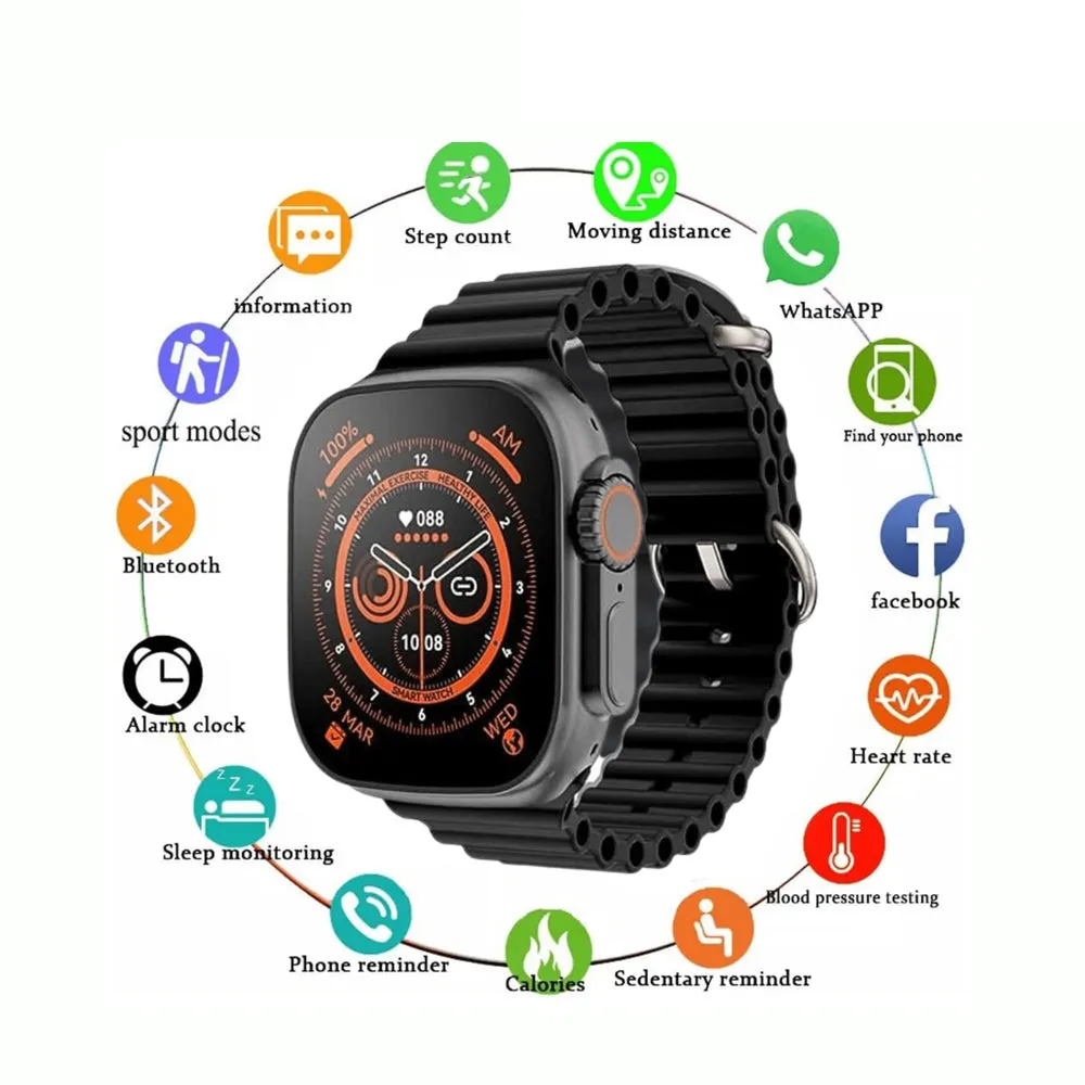 Smart Watch T10 Ultra 2 - Black