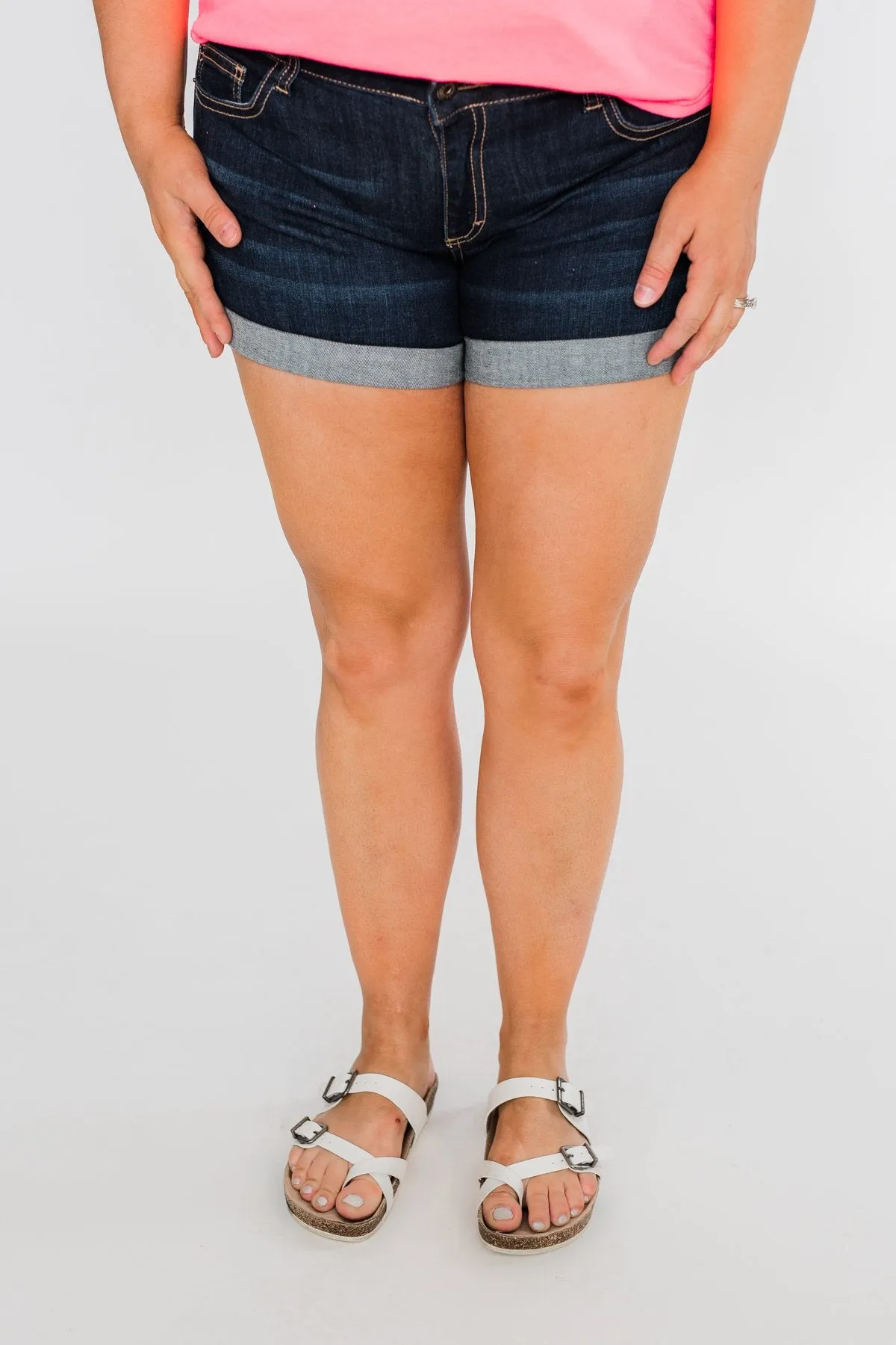 Sneak Peak Cuffed Shorts- Hailey Wash