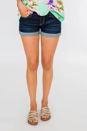 Sneak Peak Cuffed Shorts- Hailey Wash
