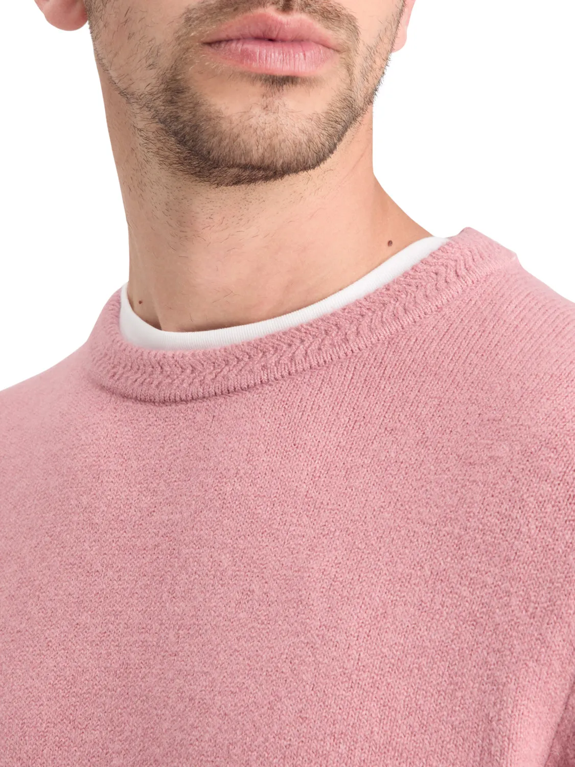 Soft Crew Neck Knit - Cadillac Pink