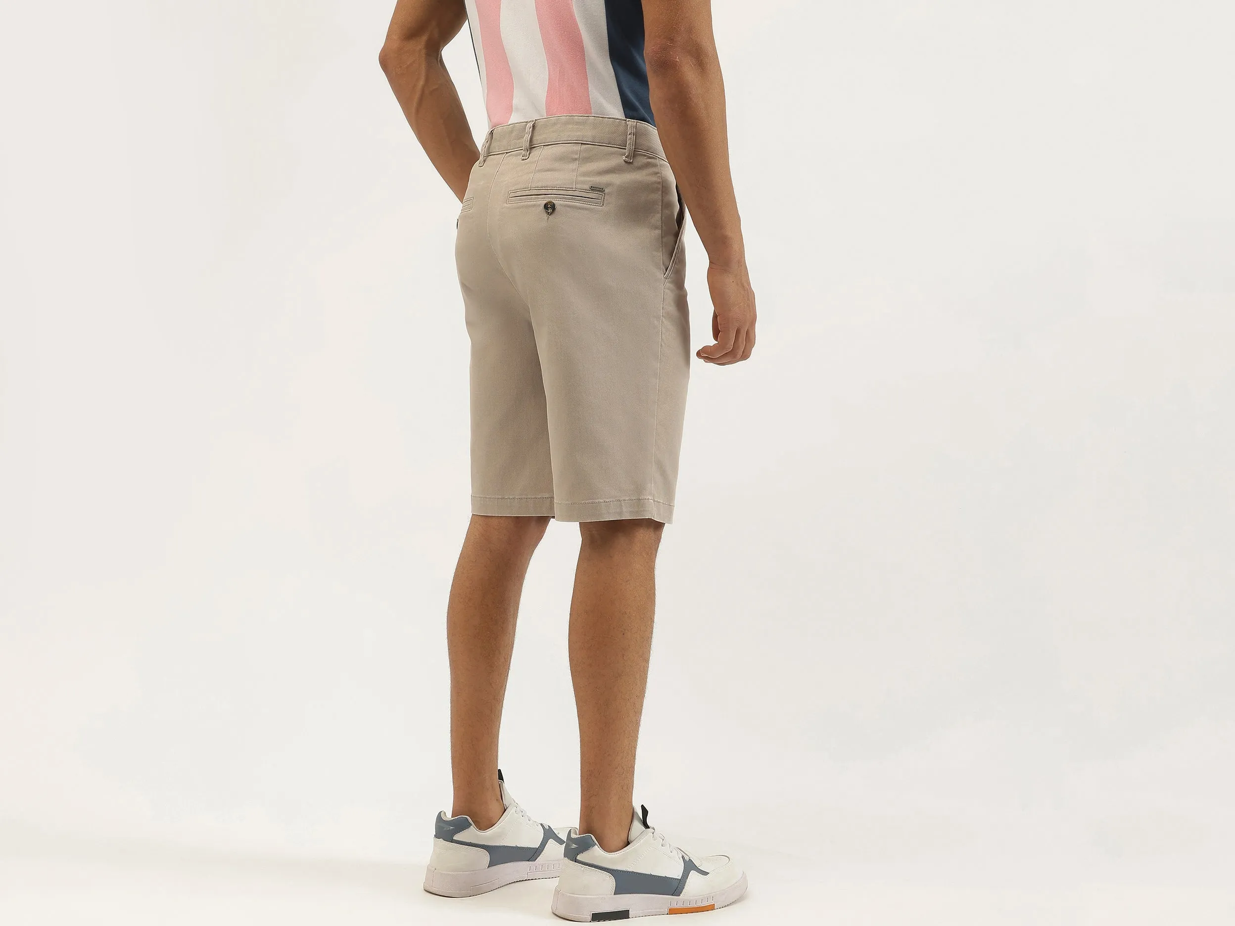 Solid Slim Fit Chino Shorts