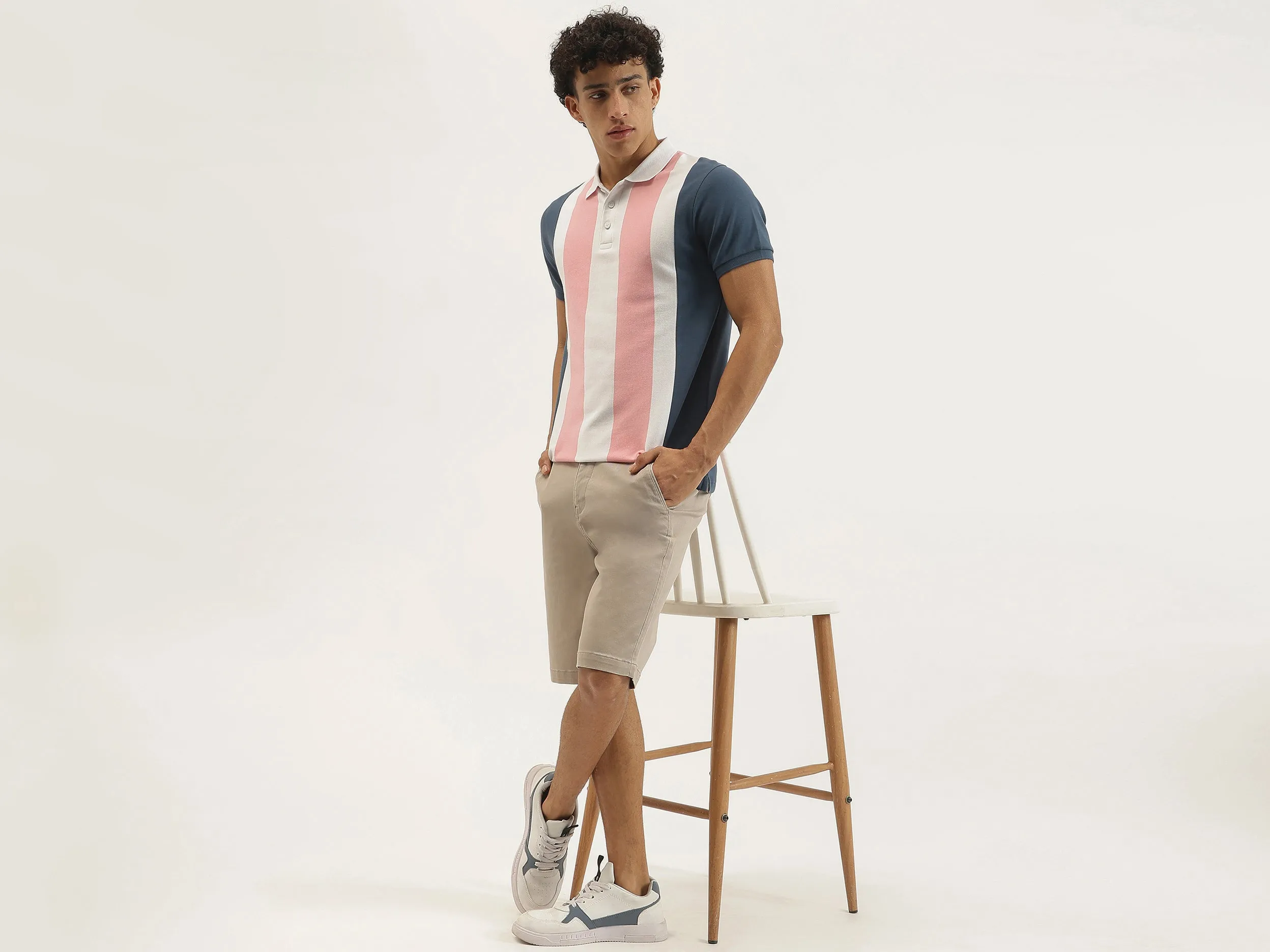 Solid Slim Fit Chino Shorts