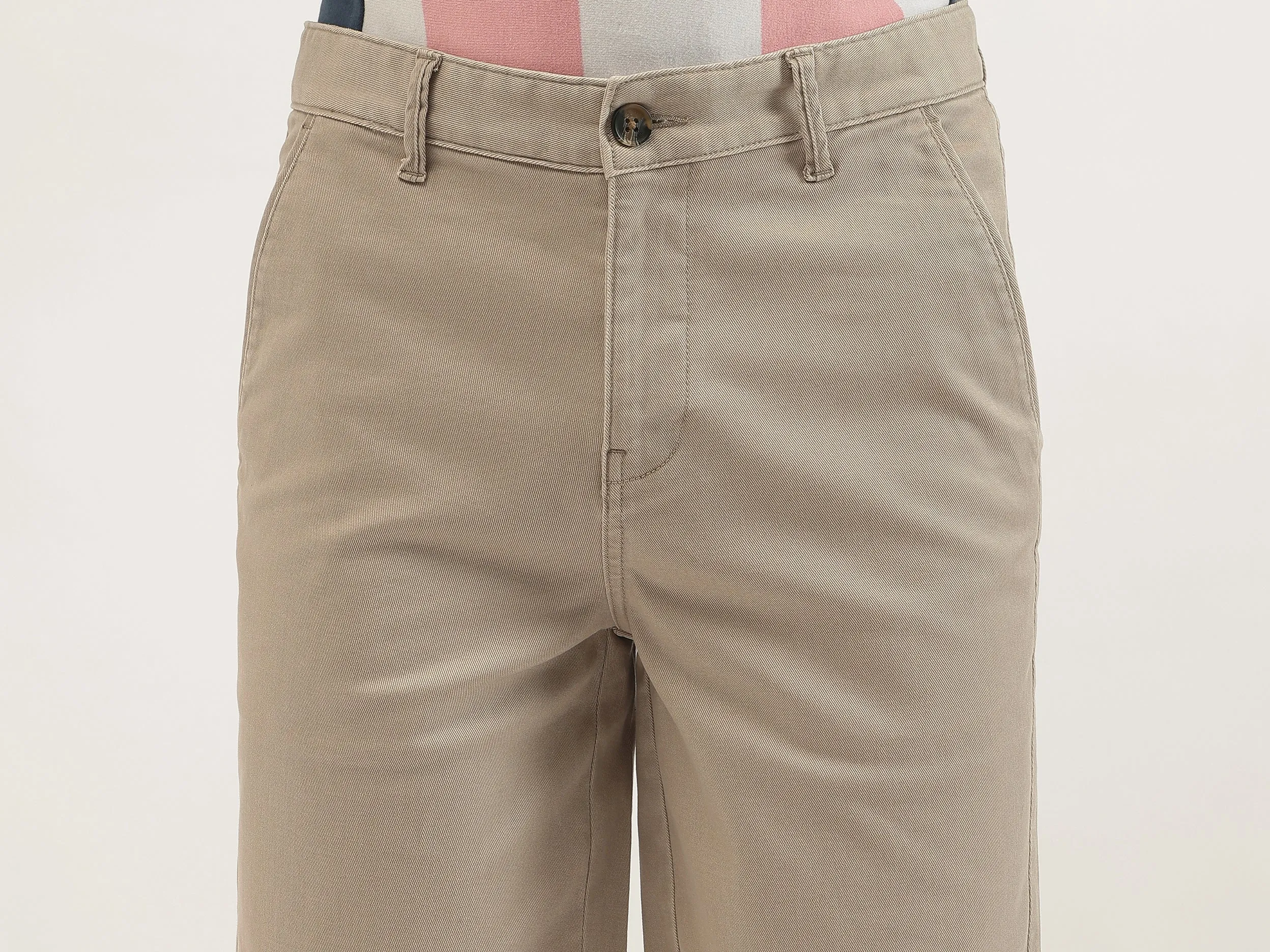 Solid Slim Fit Chino Shorts