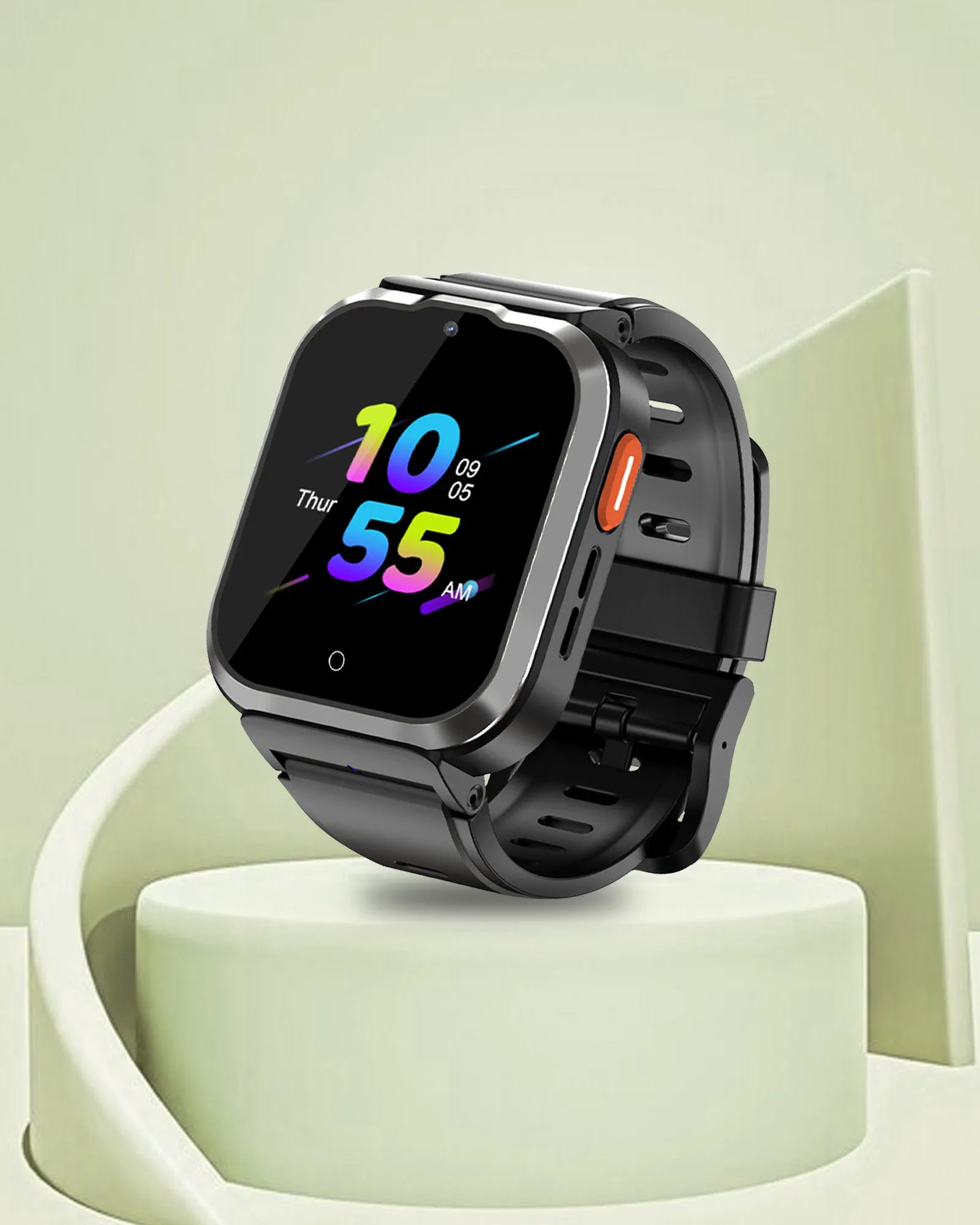 Spiky Cyclops 4g Video & Voice Calling Dewatering Waterproof Kids Smartwatch Printed strap - Camo