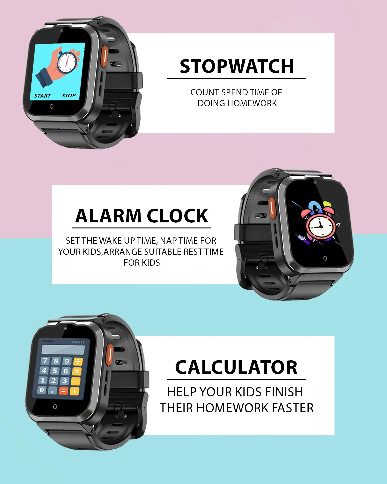 Spiky Cyclops 4g Video & Voice Calling Dewatering Waterproof Kids Smartwatch Printed strap - Camo