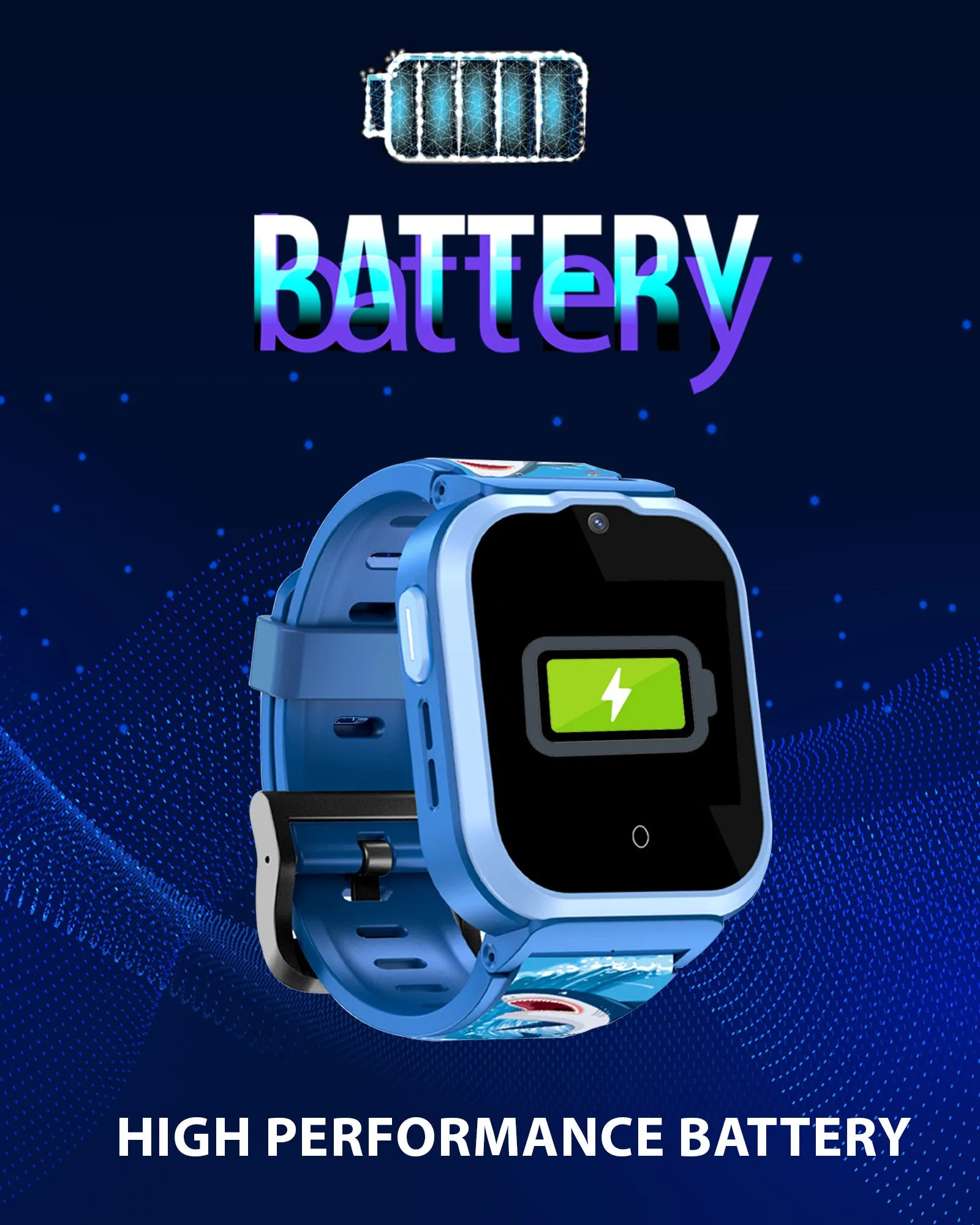 Spiky Cyclops 4g Video & Voice Calling Dewatering Waterproof Kids Smartwatch Printed strap - Camo