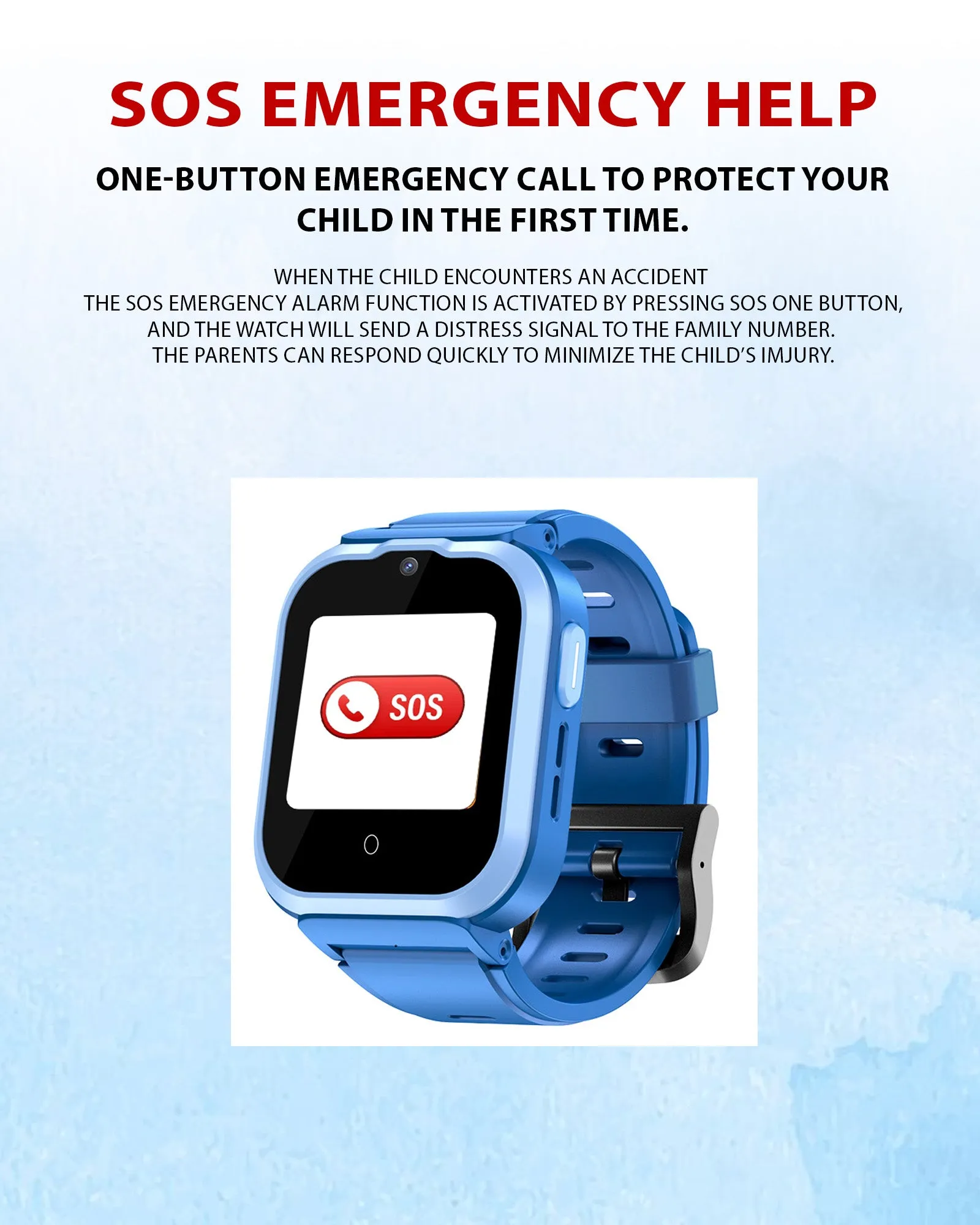 Spiky Cyclops 4g Video & Voice Calling Dewatering Waterproof Kids Smartwatch Printed strap - Camo