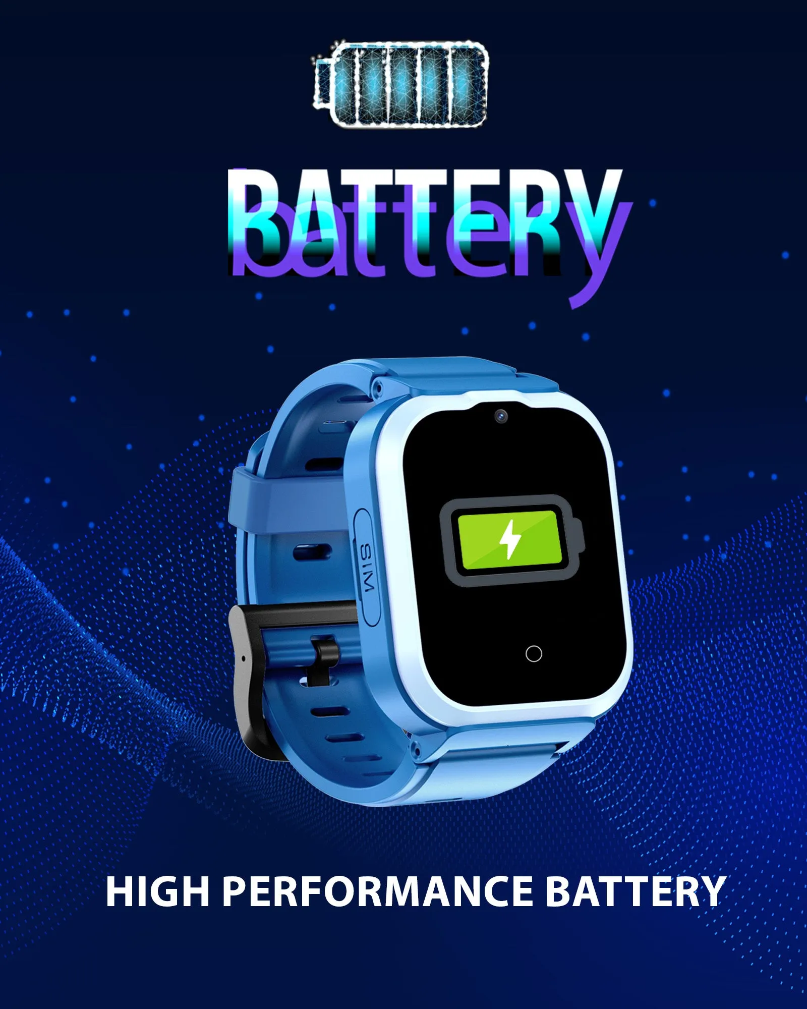 Spiky Cyclops 4g Video & Voice Calling Dewatering Waterproof Kids Smartwatch Printed strap - Camo