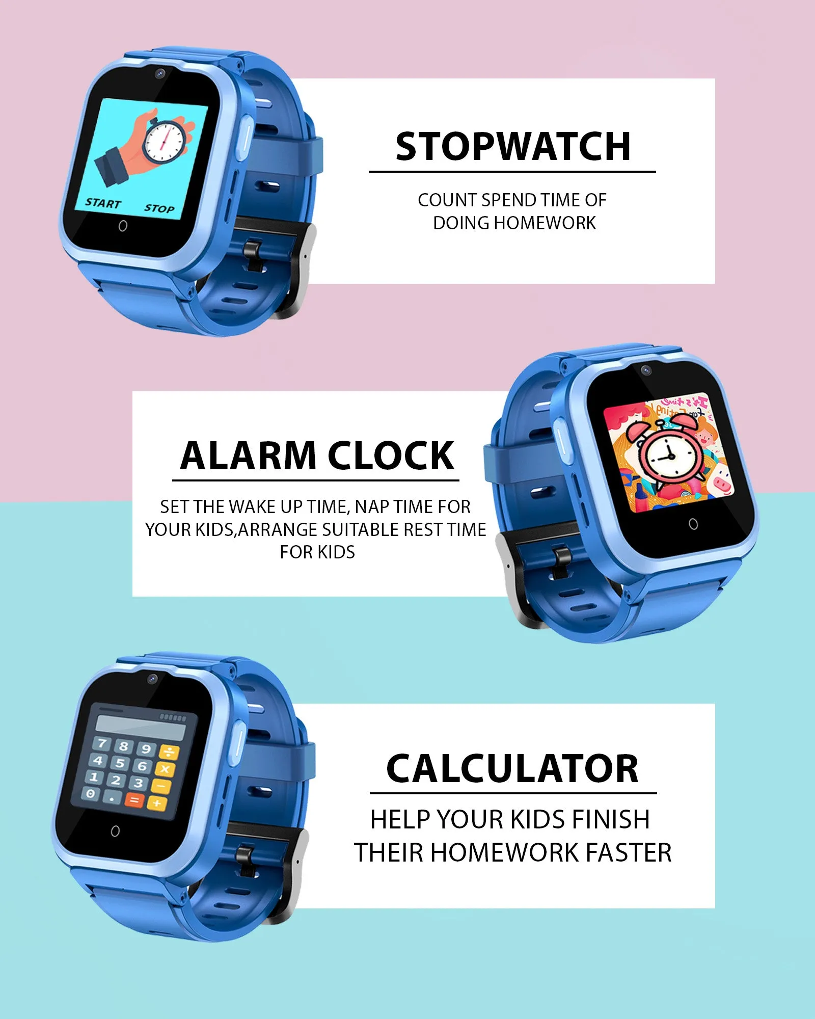 Spiky Cyclops 4g Video & Voice Calling Dewatering Waterproof Kids Smartwatch Printed strap - Camo