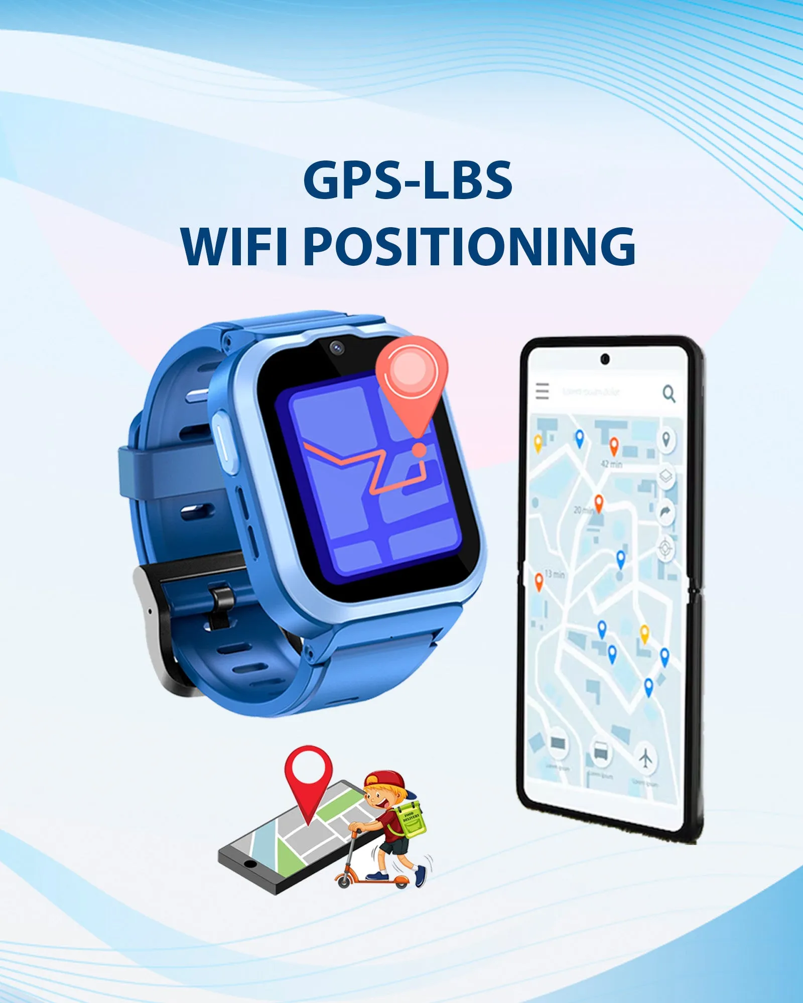 Spiky Cyclops 4g Video & Voice Calling Dewatering Waterproof Kids Smartwatch Printed strap - Camo