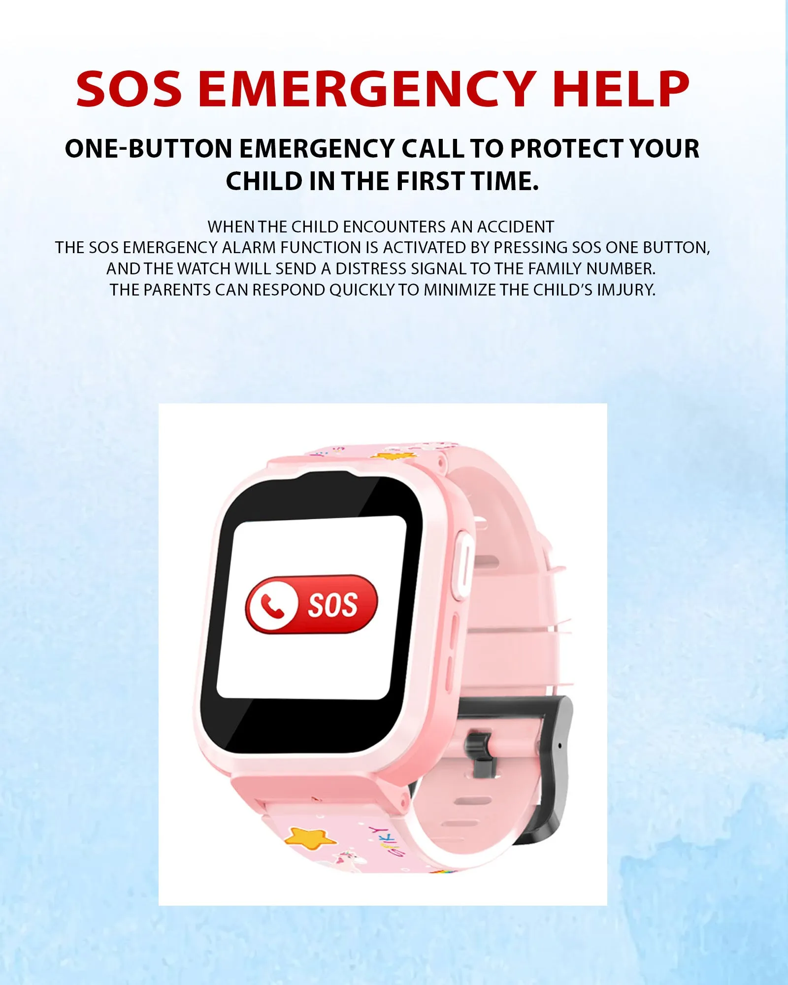 Spiky Cyclops 4g Video & Voice Calling Dewatering Waterproof Kids Smartwatch Printed strap - Camo