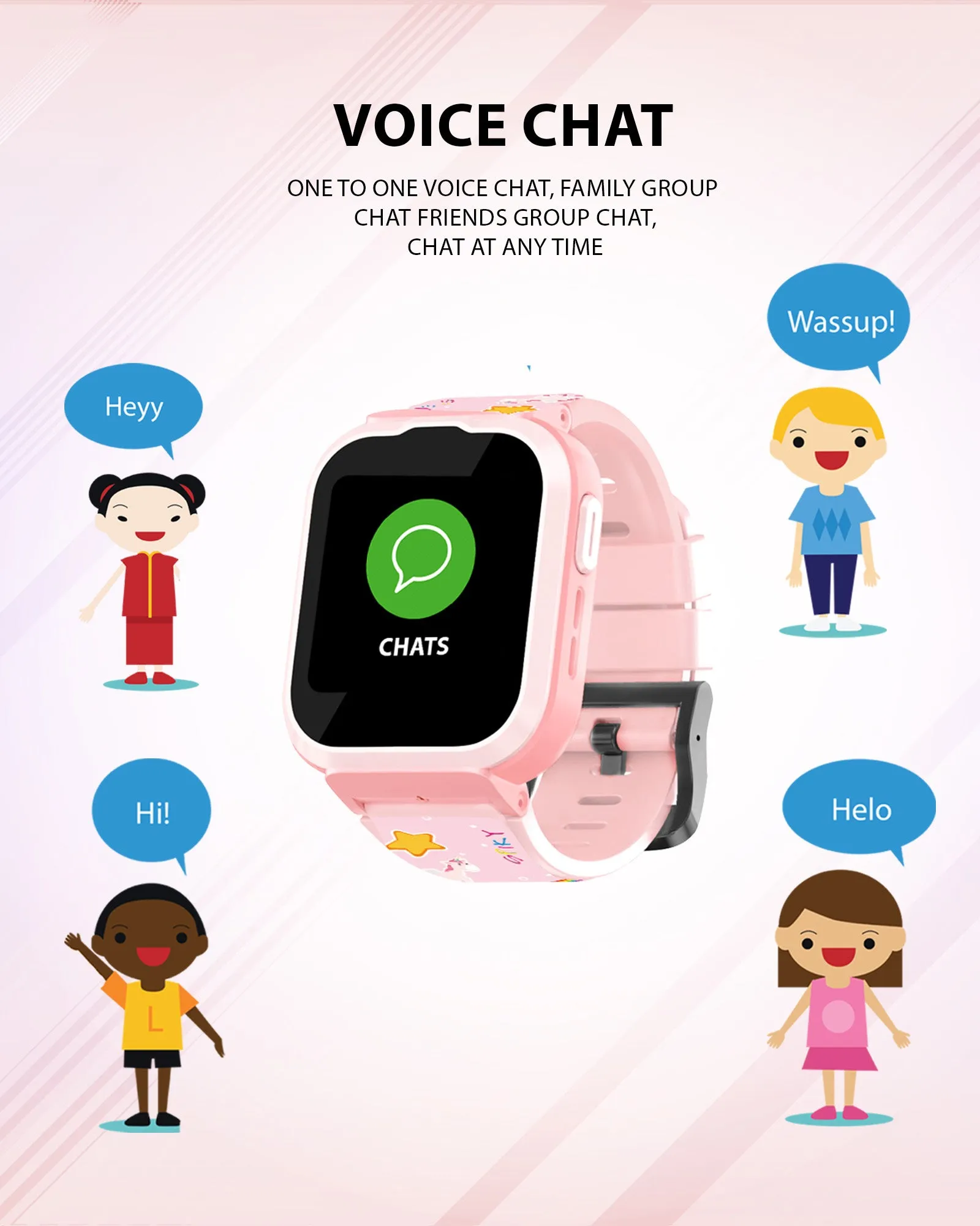 Spiky Cyclops 4g Video & Voice Calling Dewatering Waterproof Kids Smartwatch Printed strap - Camo