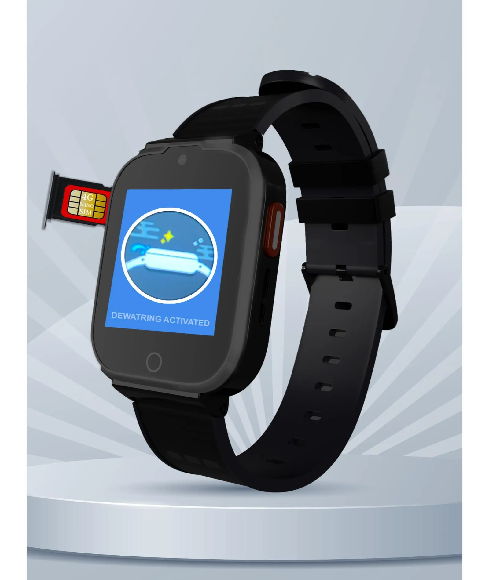 Spiky Cyclops 4g Video & Voice Calling Dewatering Waterproof Kids Smartwatch Printed strap - Camo
