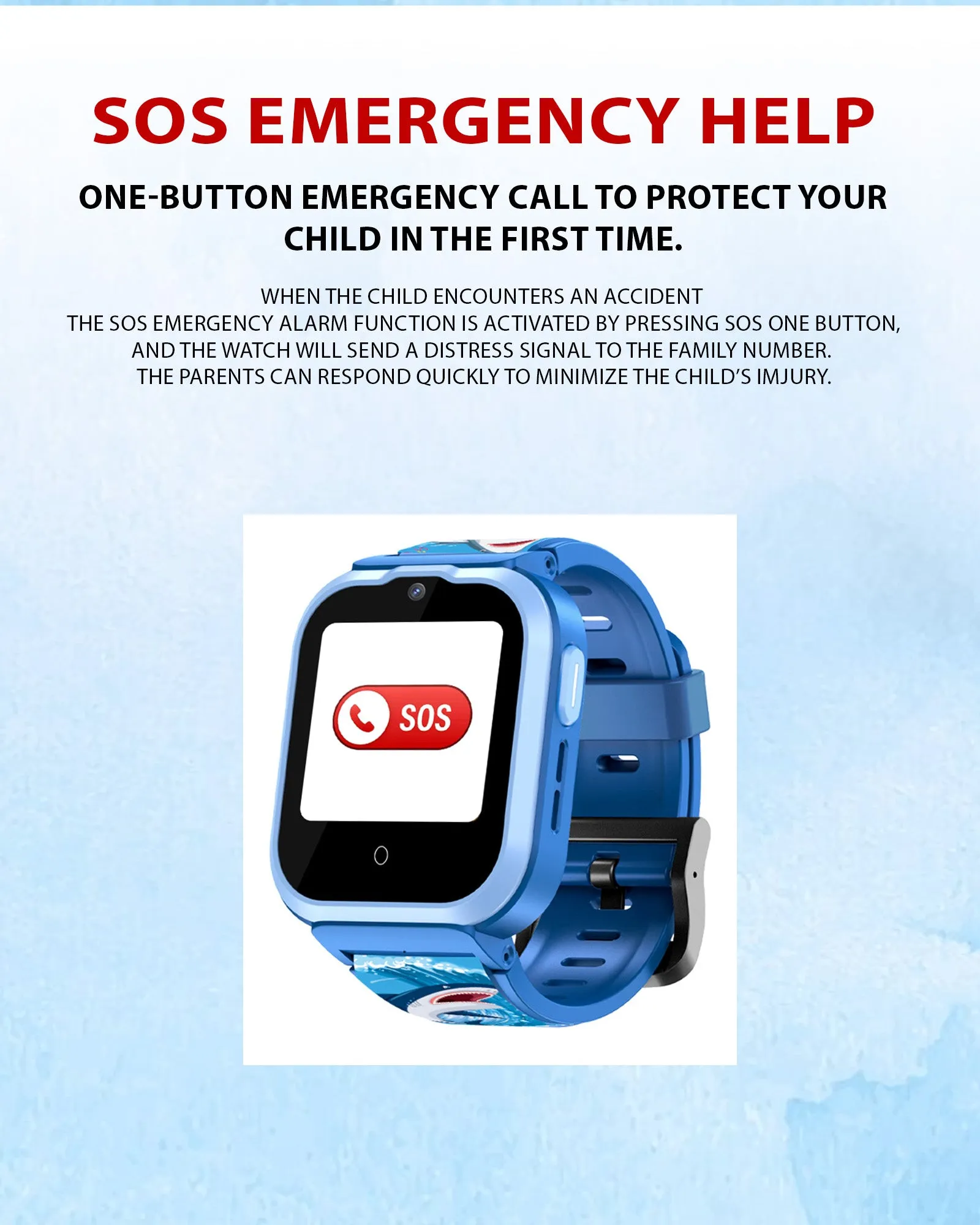 Spiky Cyclops 4g Video & Voice Calling Dewatering Waterproof Kids Smartwatch Printed strap - Camo