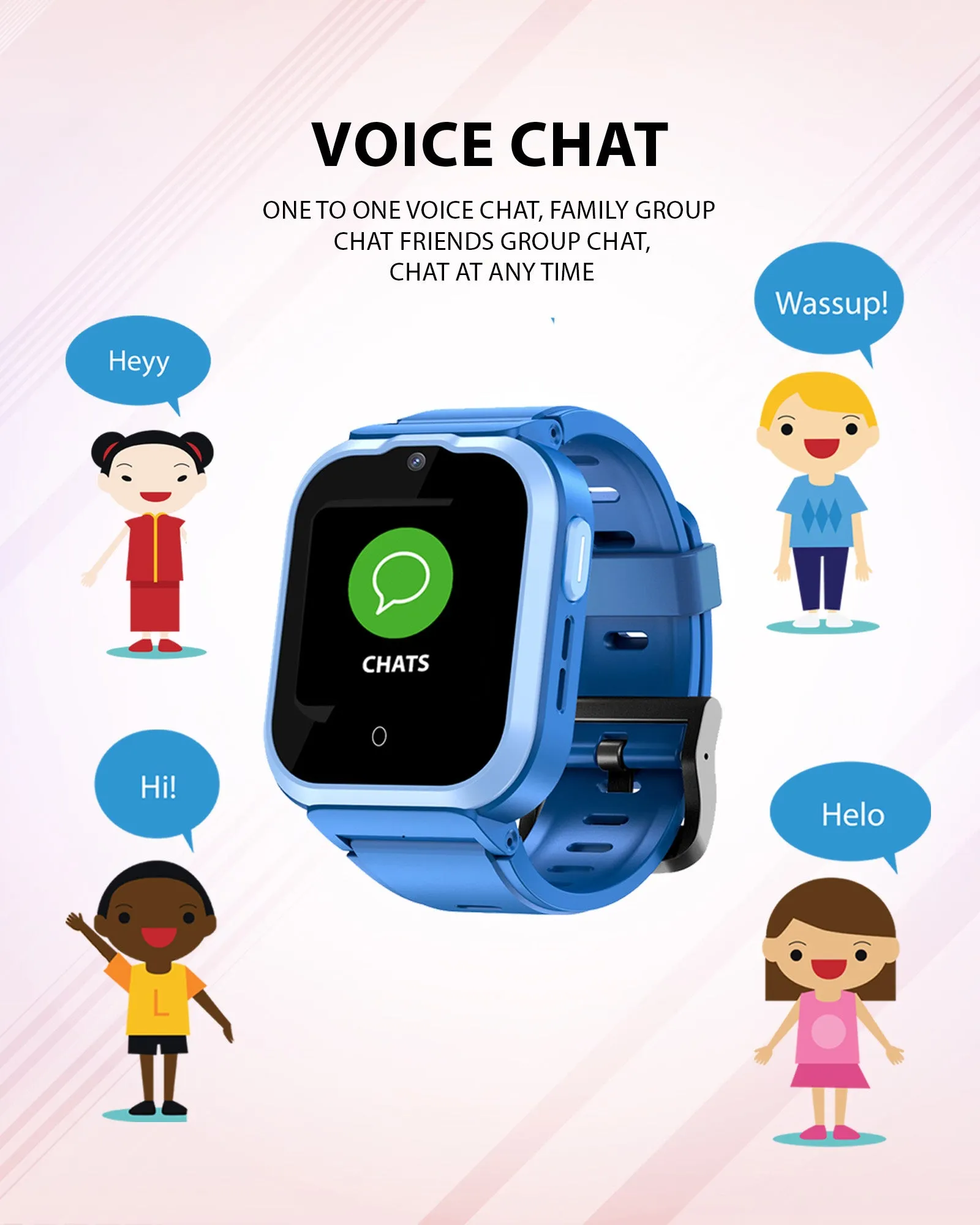 Spiky Cyclops 4g Video & Voice Calling Dewatering Waterproof Kids Smartwatch Printed strap - Camo