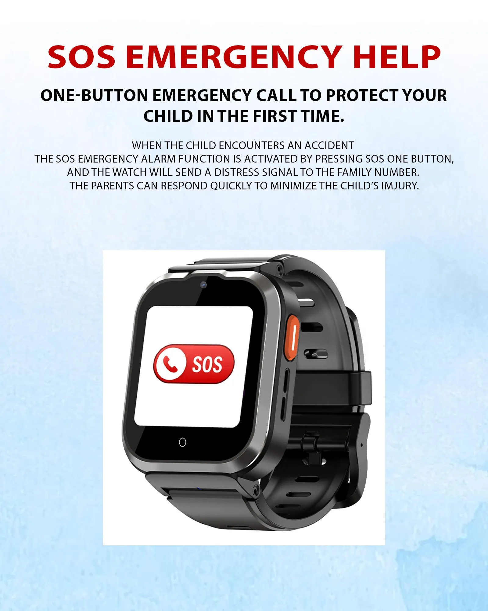 Spiky Cyclops 4g Video & Voice Calling Dewatering Waterproof Kids Smartwatch Printed strap - Camo