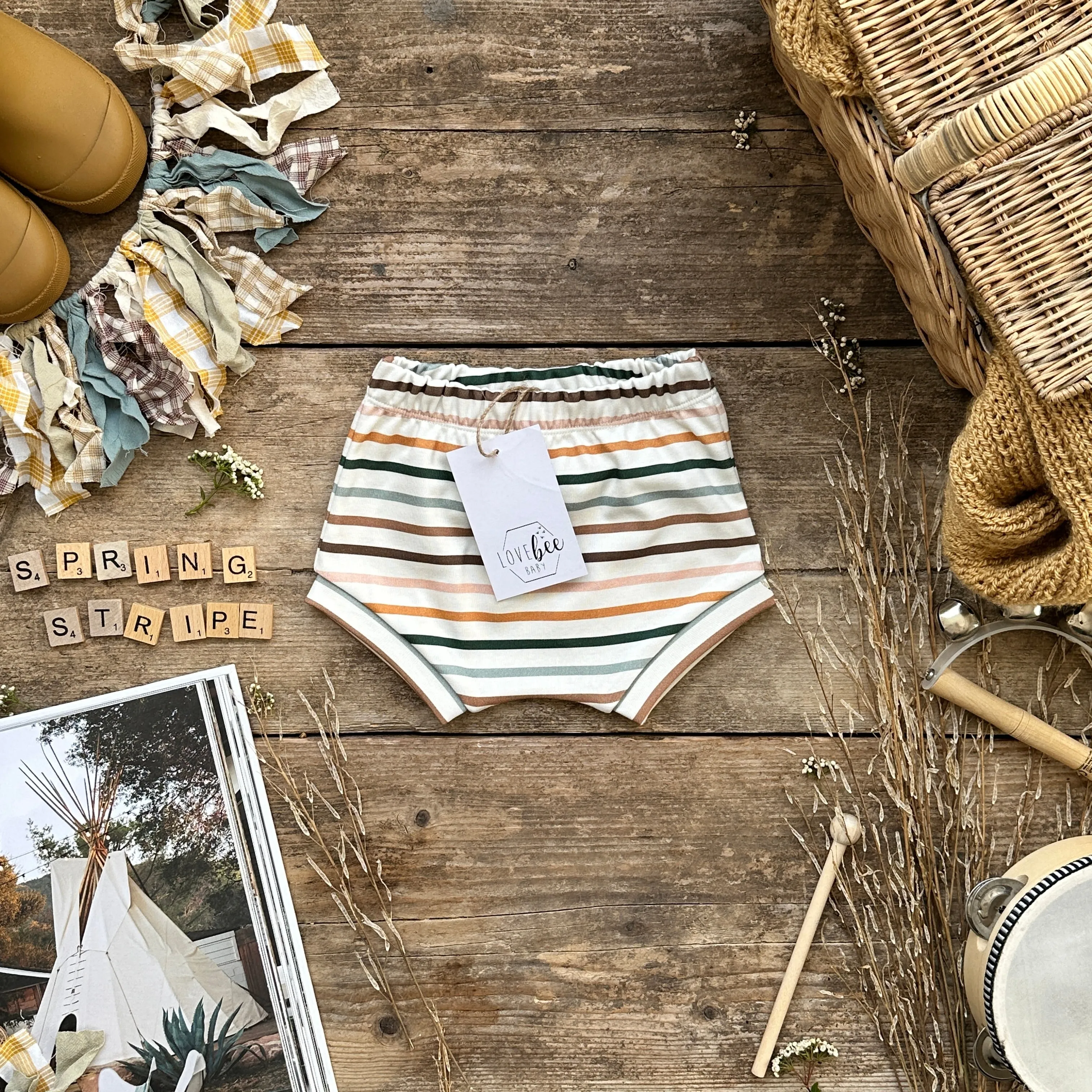 Spring Stripe Cuffed Shorts | Ready To Post