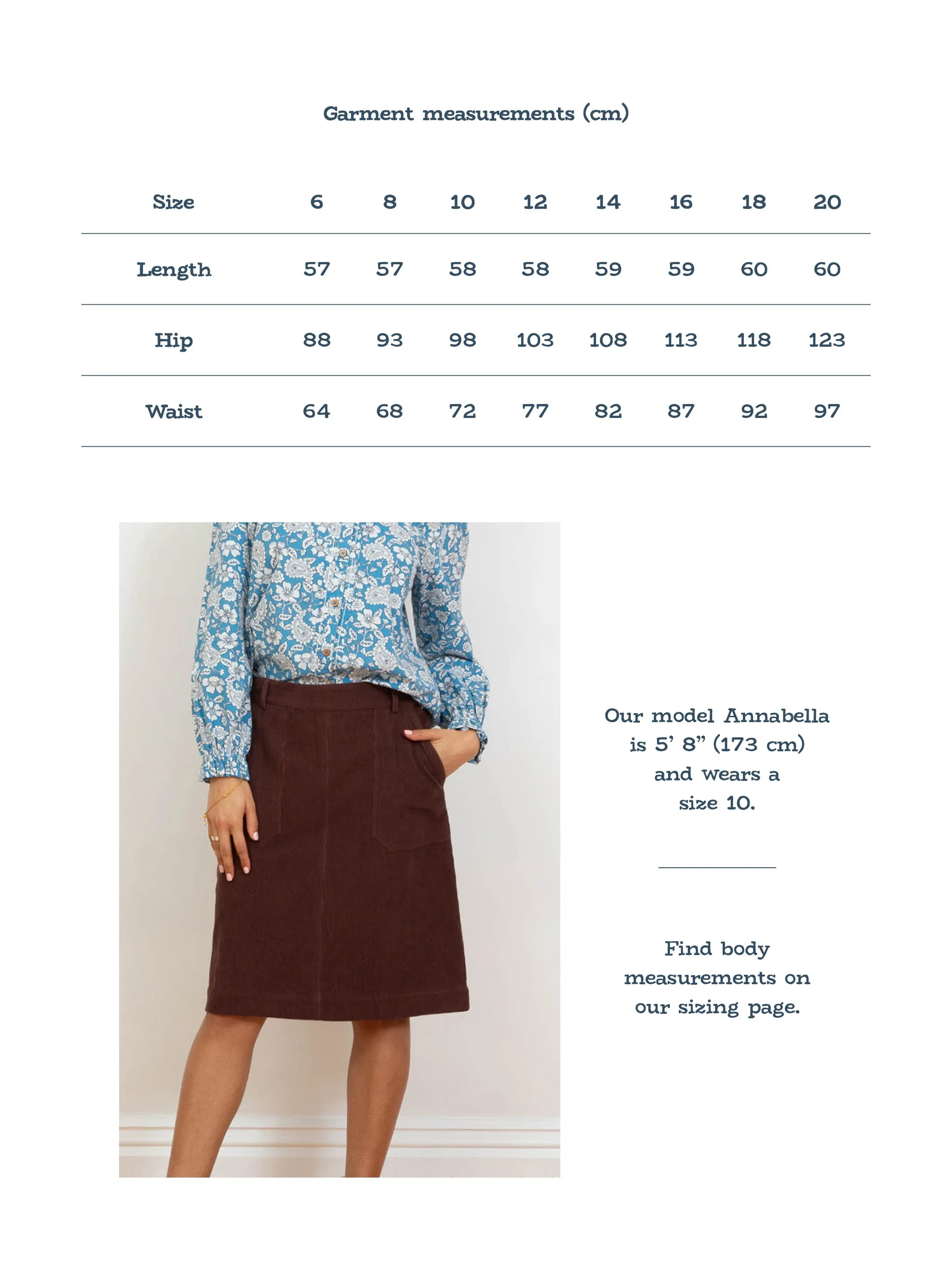 Stalbridge cord skirt