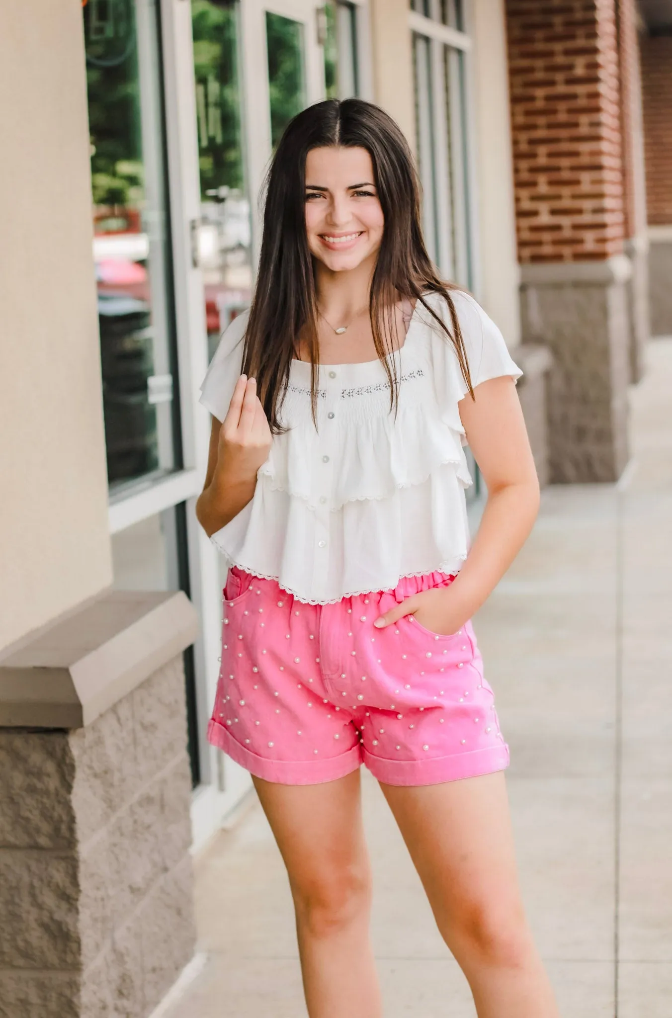 Stand Out Pink Pearl Shorts