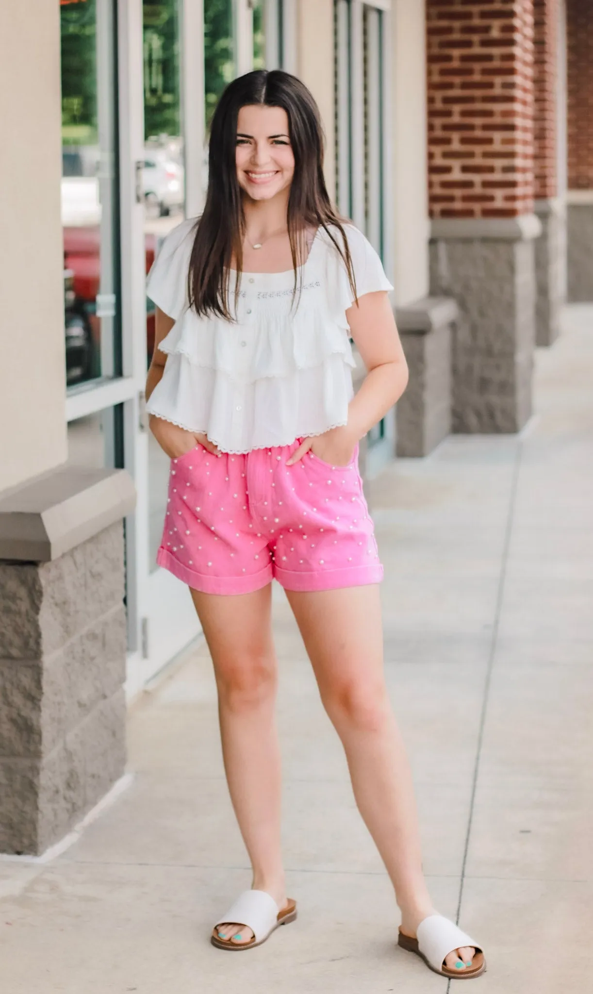 Stand Out Pink Pearl Shorts