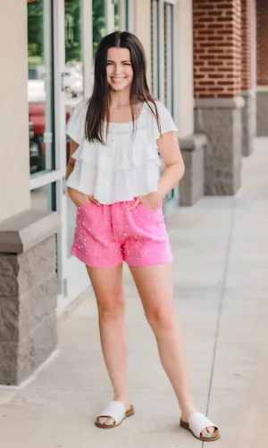 Stand Out Pink Pearl Shorts