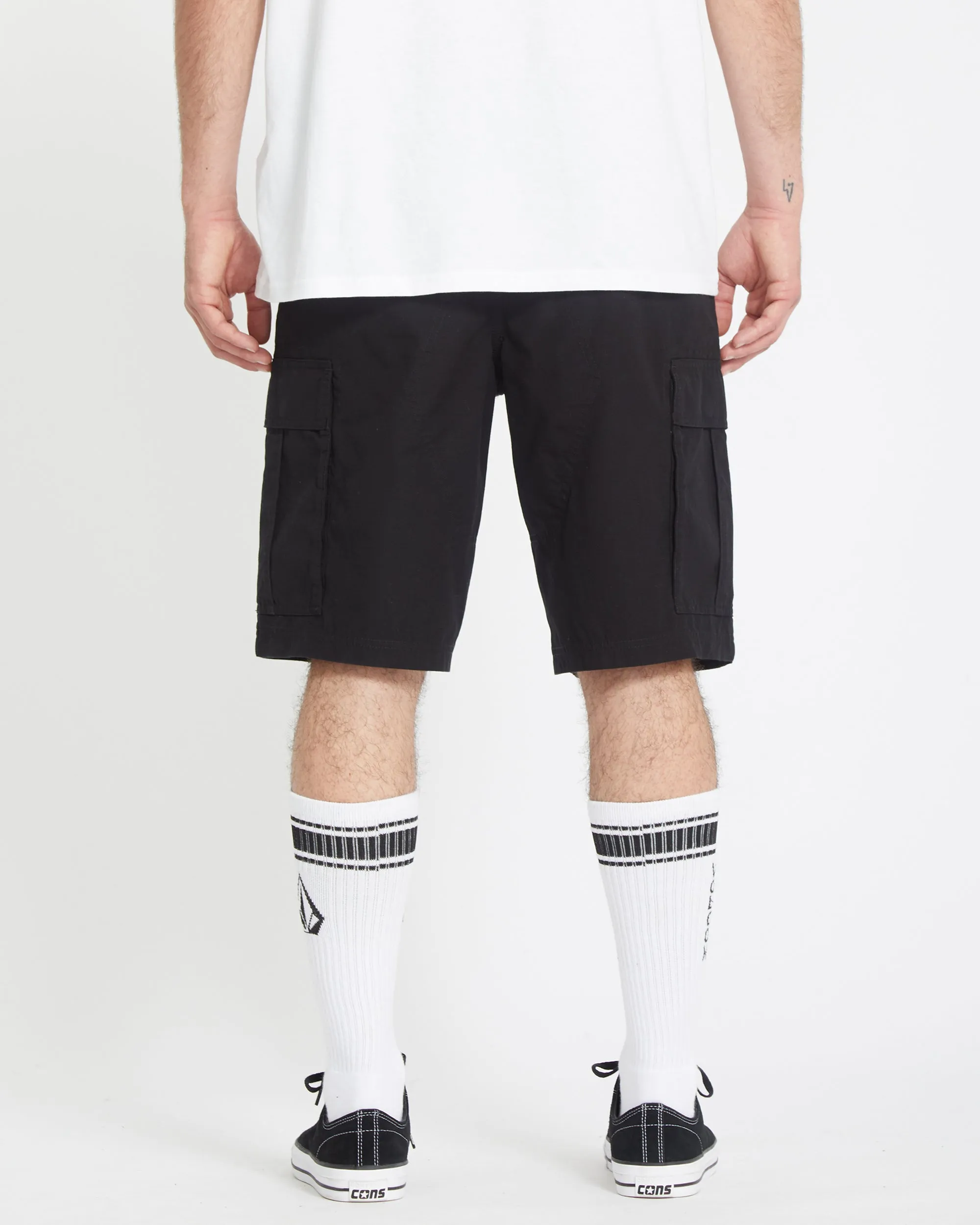 Strange Tripper Cargo 22" Shorts - BLACK