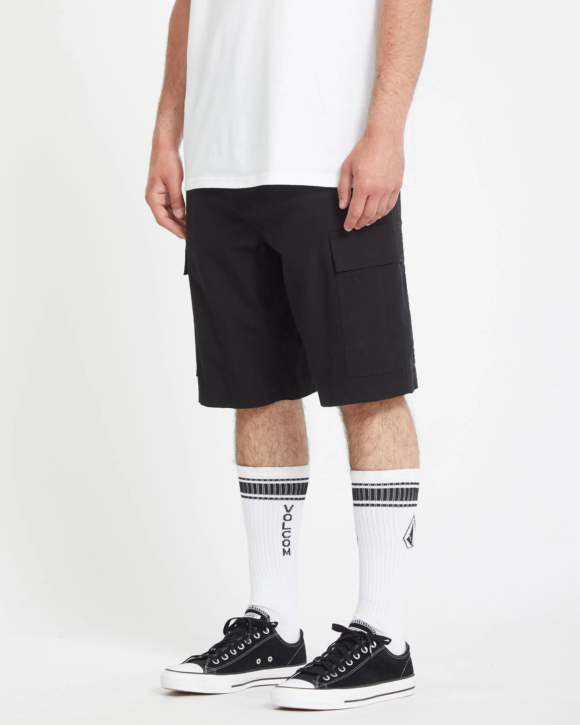 Strange Tripper Cargo 22" Shorts - BLACK