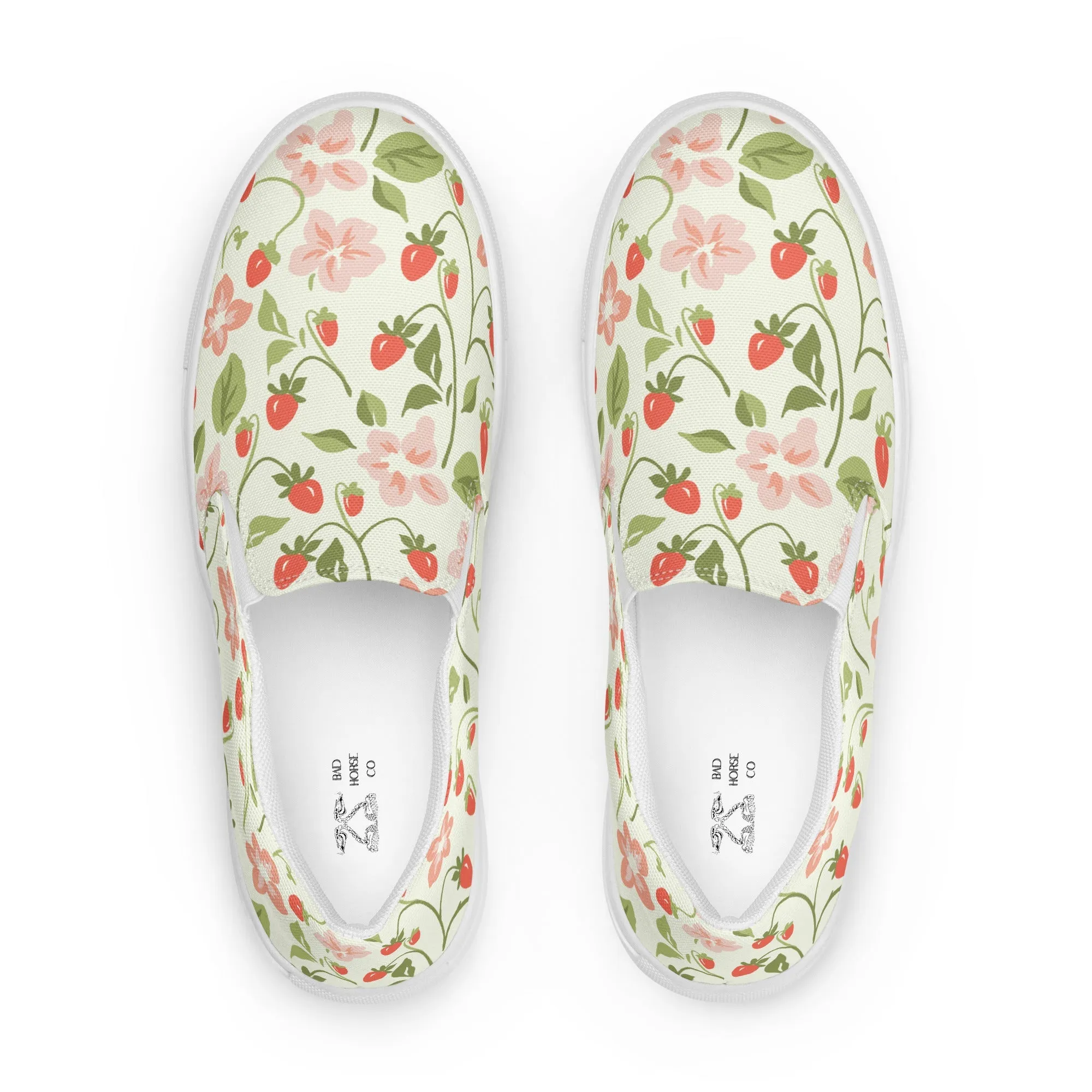 Strawberry - Women’s slip-on sneakers