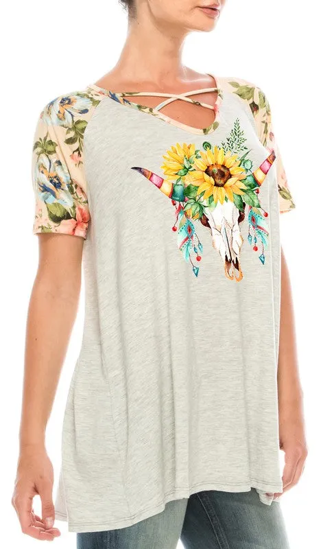 Sunflower & Steer Top