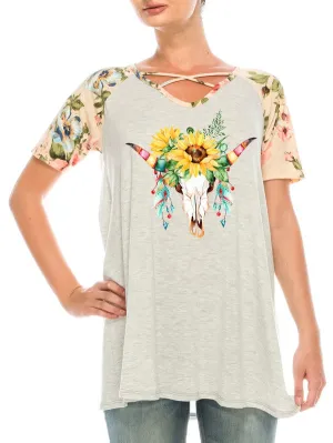 Sunflower & Steer Top
