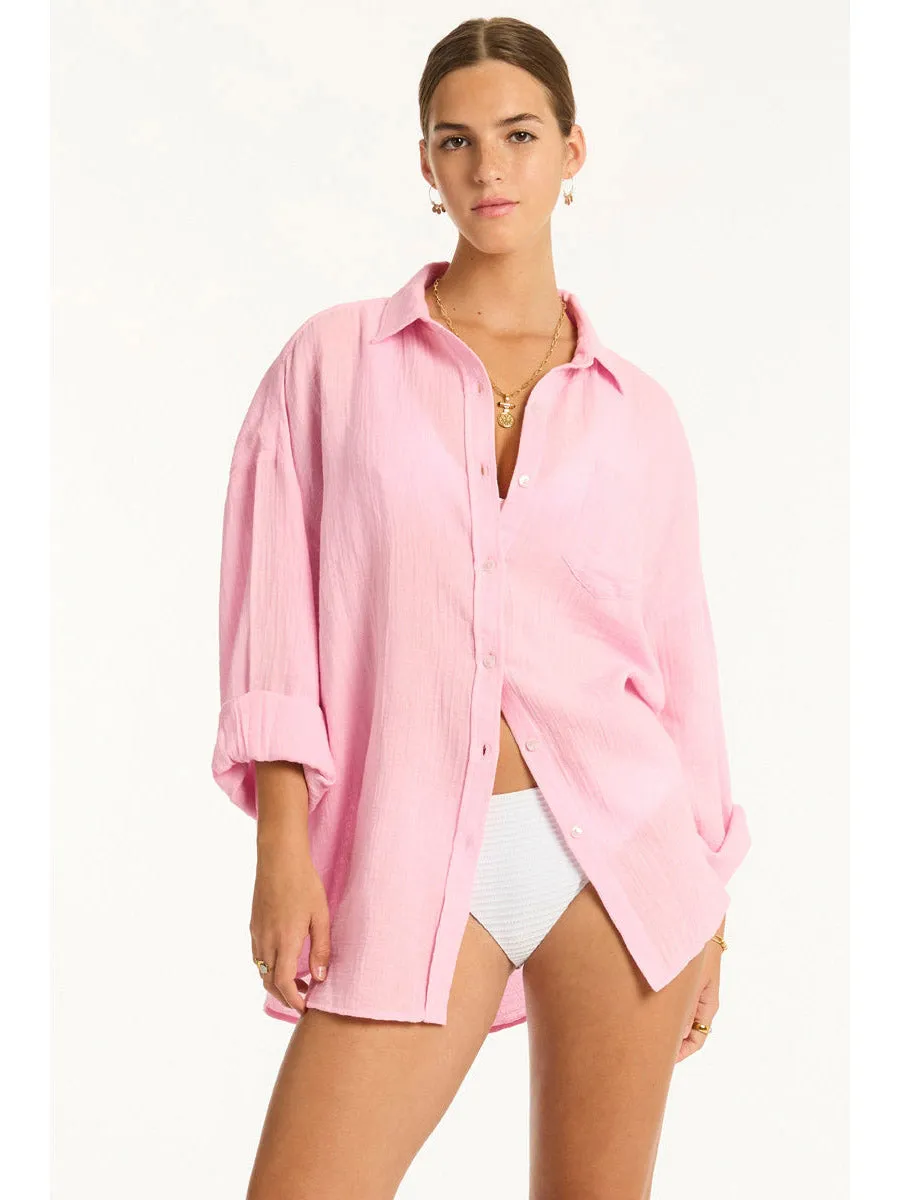 Sunset Beach Shirt in Pink