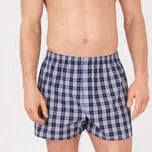 Sunspel  Boxer Short Blue Check