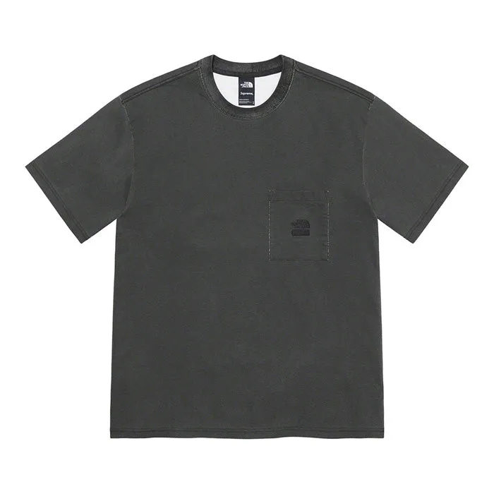 Supreme®/The North Face® Pigment Printed Pocket Tee- Black