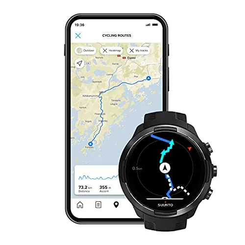 Suunto 9 BARO Black, Durable GPS Sports Watch, Long and Smart Battery Life
