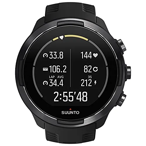Suunto 9 BARO Black, Durable GPS Sports Watch, Long and Smart Battery Life