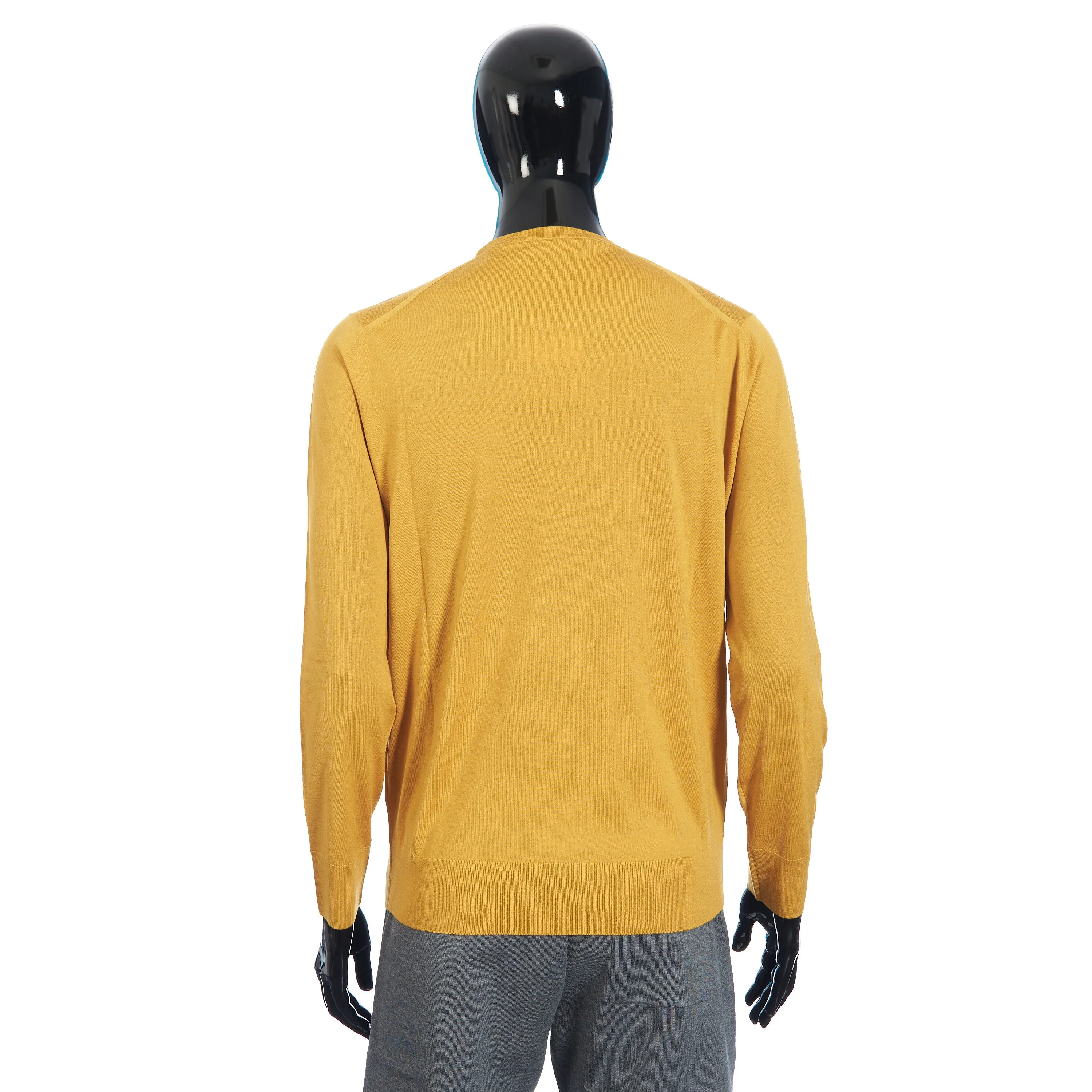 T-Shirt Crewneck Longsleeve In Moroccan Yellow Wish Wool