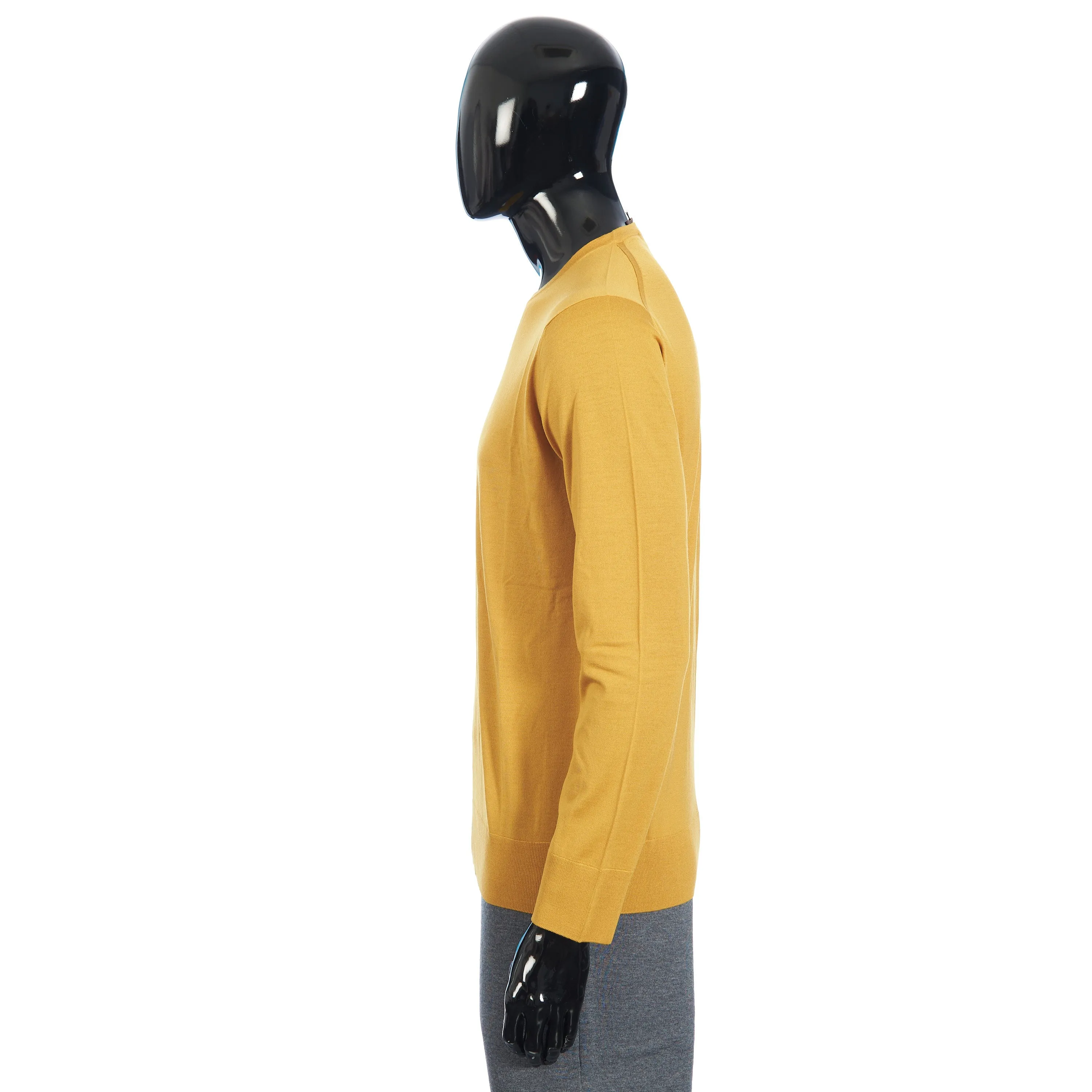 T-Shirt Crewneck Longsleeve In Moroccan Yellow Wish Wool