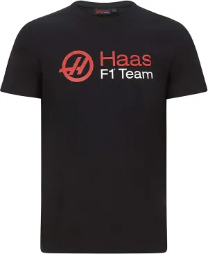 T-SHIRT Formula One 1 Mens Haas F1 Team USA NEW! Black Logo