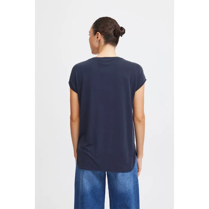 T-Shirt «Like» in total eclipse (navy) von ICHI