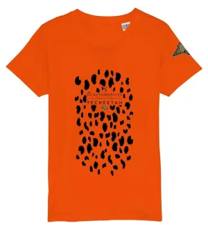 T-SHIRT TECHEETAH Childrens Kids Formula E Team Orange Cheetah NEW! Age 5-6