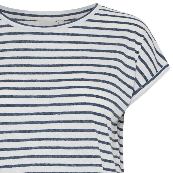T-Shirt «YULIETTA» in Total Eclipse Stripe von ICHI