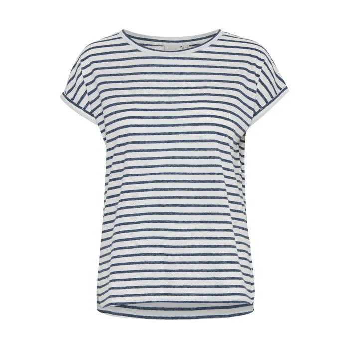 T-Shirt «YULIETTA» in Total Eclipse Stripe von ICHI
