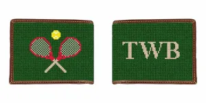 Tennis Rackets Needlepoint Wallet