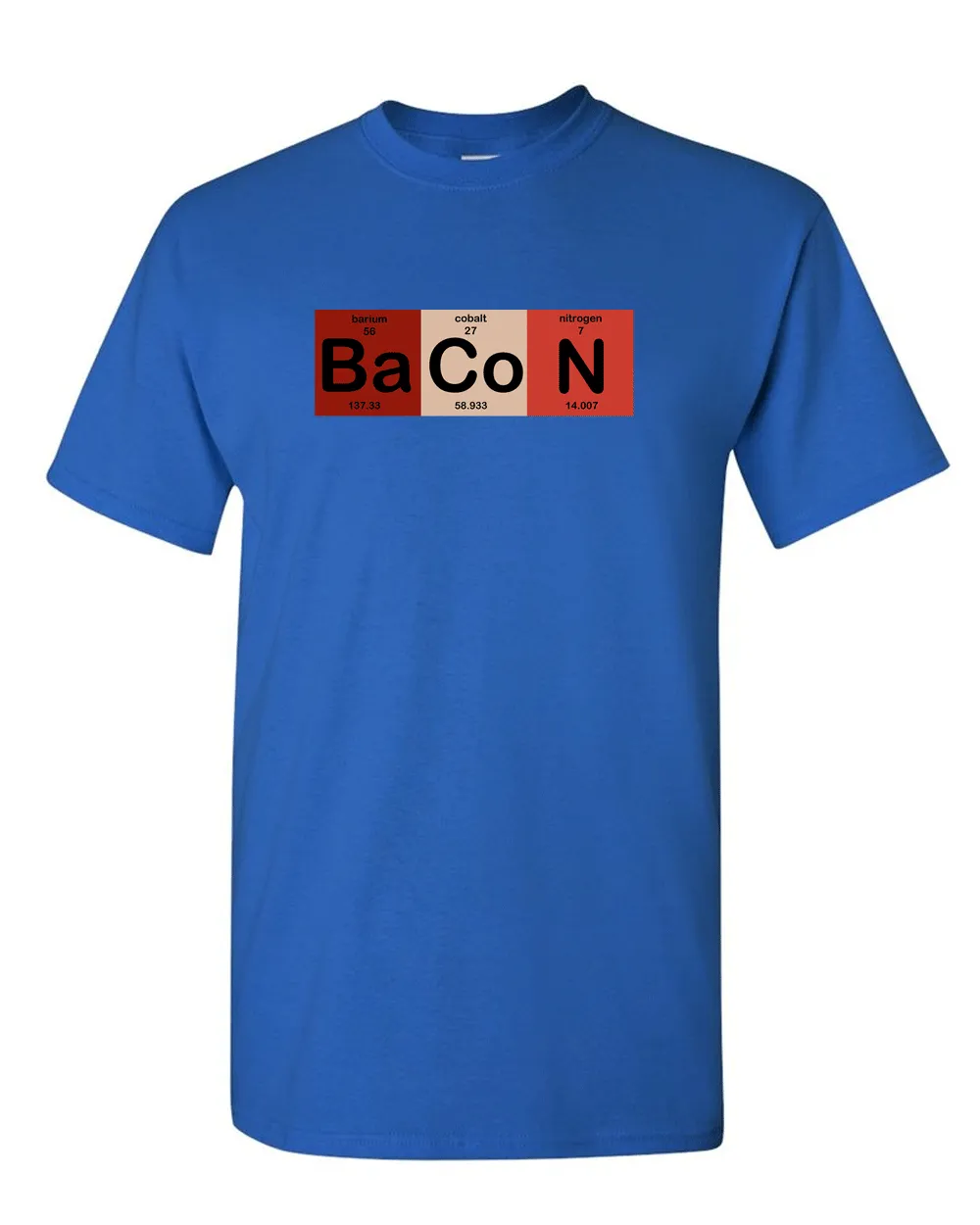 The Chemistry of Bacon T Shirt Funny Brunch Periodic Table Science Tee