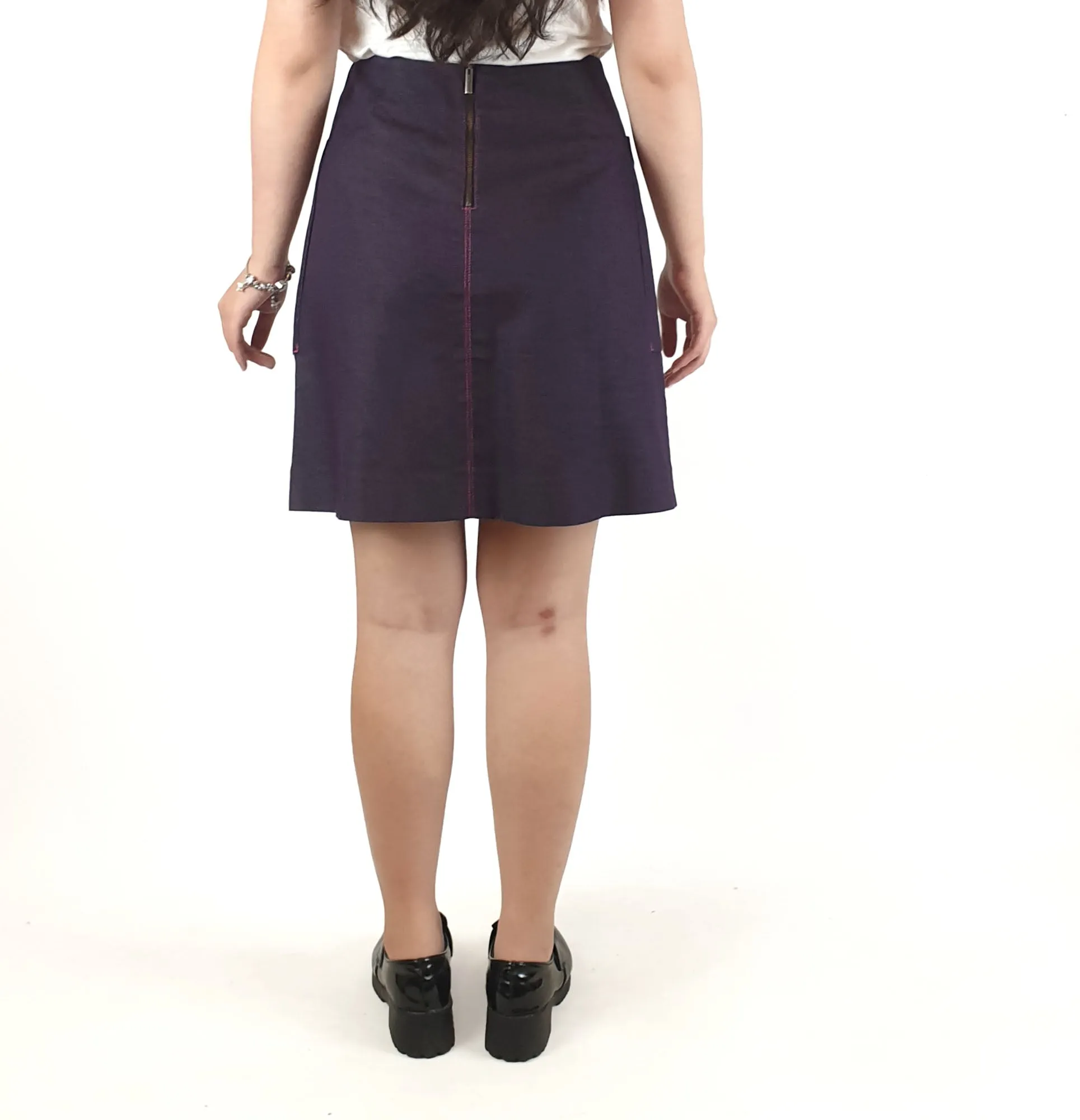 The Letter Q (aka Cue) purple denim skirt size 6