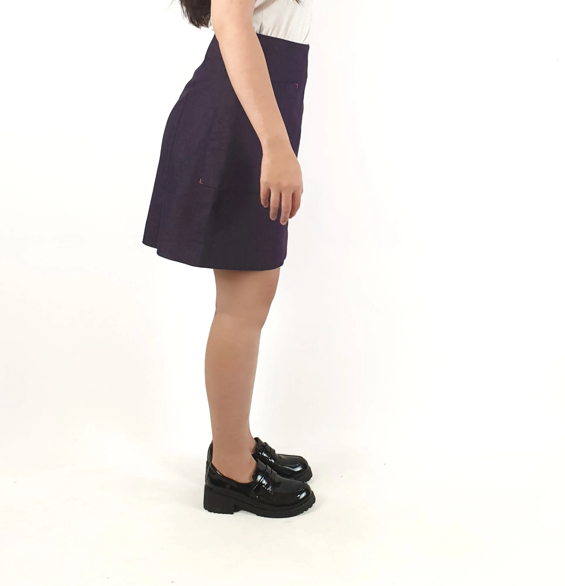 The Letter Q (aka Cue) purple denim skirt size 6